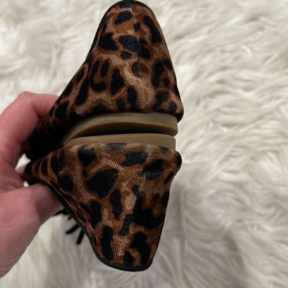 GAP Leopard Print Velour Slip On Loafers Sz 7 - Picture 7 of 15